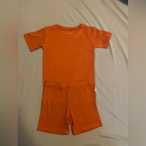 NWOT Fletch Terracotta Bamboo Ribbed Pajama Set